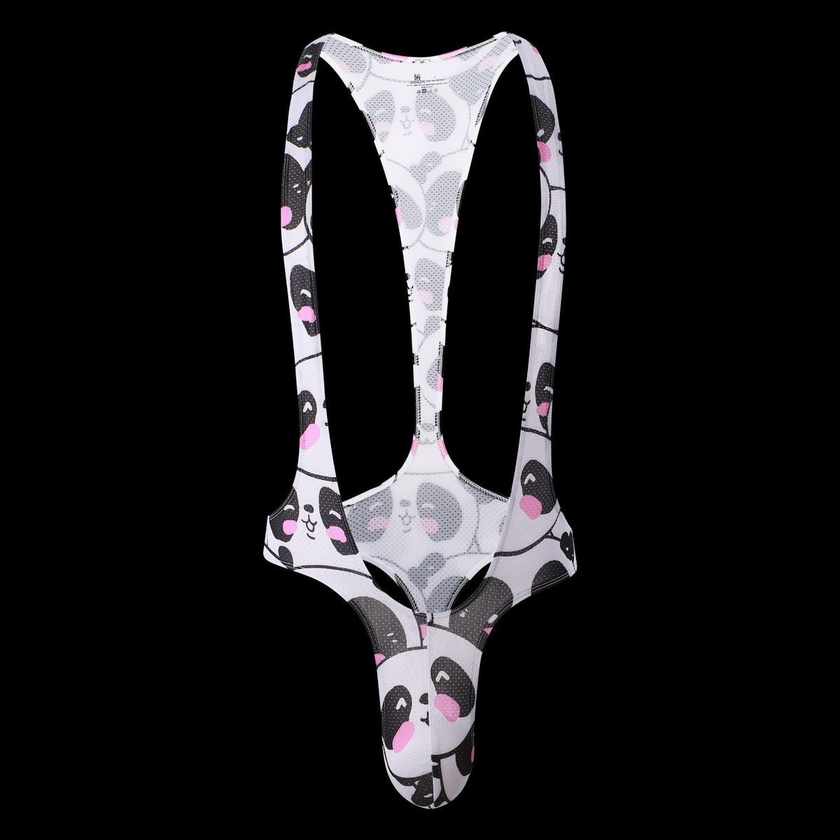 Men's Casual Print Butt Lift Jumpsuit - Panda - XL - image 11