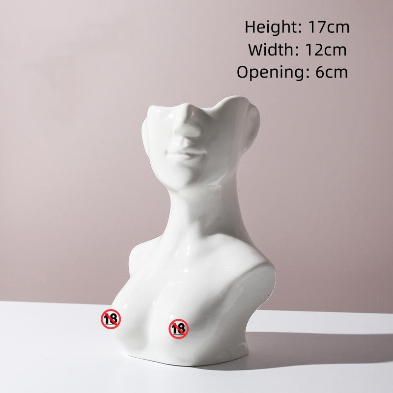 Mila Moya Style Ceramic Flower Vase Body Shape Vase - B - image 0