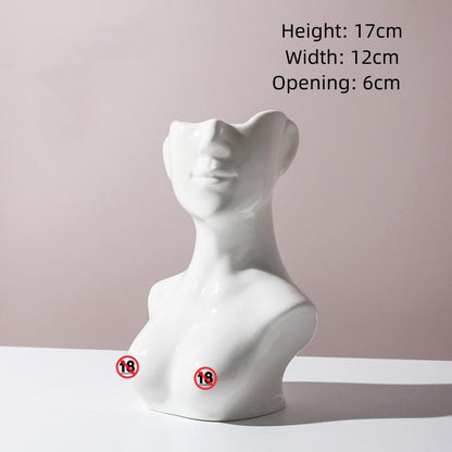 Mila Moya Style Ceramic Flower Vase Body Shape Vase - B - image 0