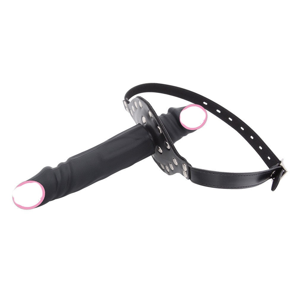 Ride Me Mouth Gag Strap-on Dildo - 18cm - image 1