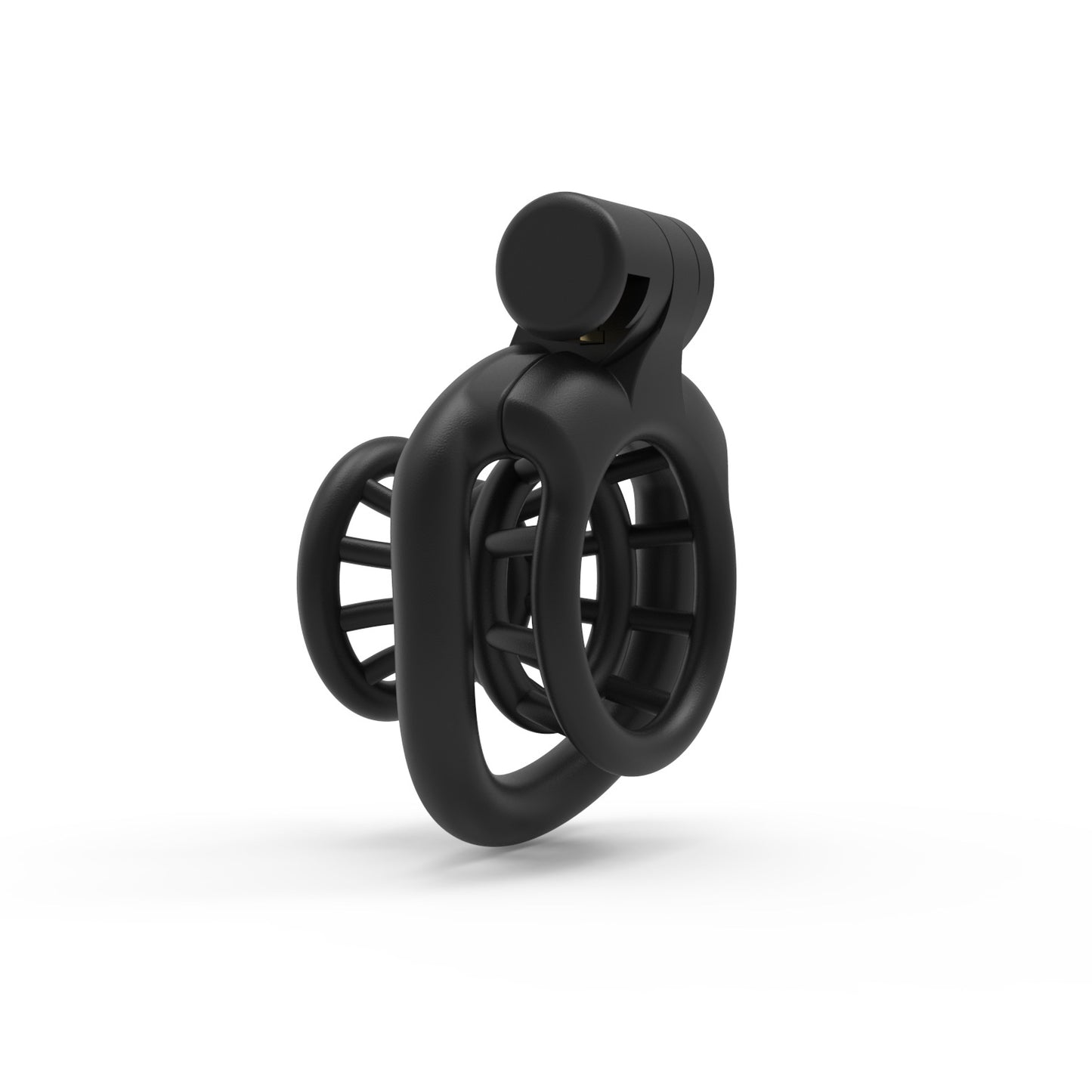 ABS Negative Chastity Cage for Men Lightweight with 4 Rings  - Black - B - image 7