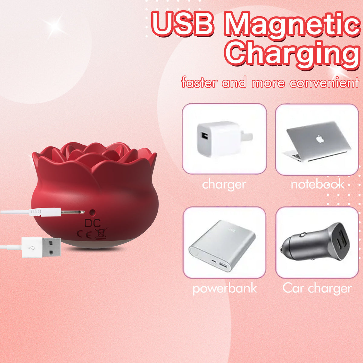 Rose Vibrating Nipple Clips - image 4