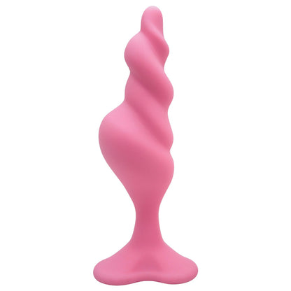 Soft Silicone Anal Plug with Rounded Tip & Flared Base - Pink - L - image 9