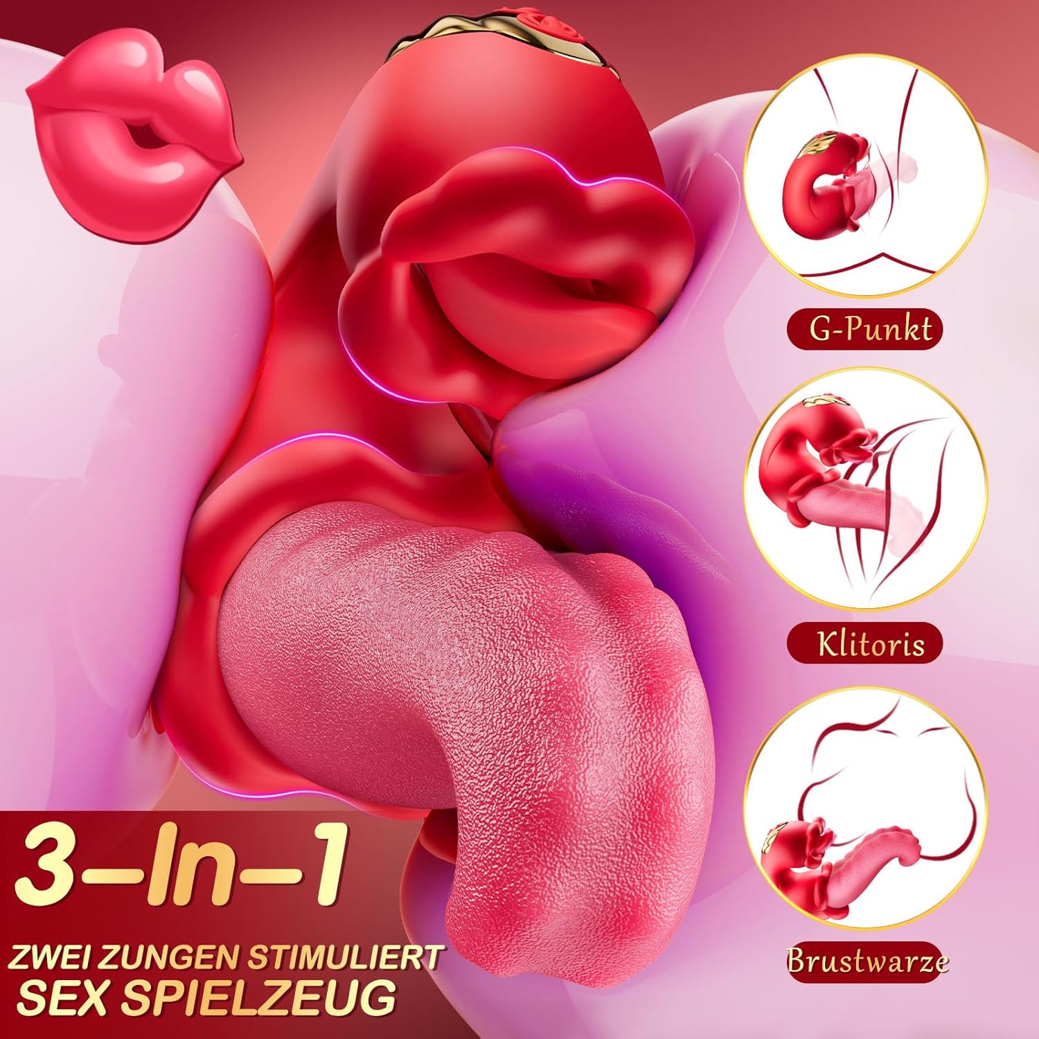 Blossom Kiss G-Spot Vibrator with Licking Sensation-Dual Pleasure - image 4