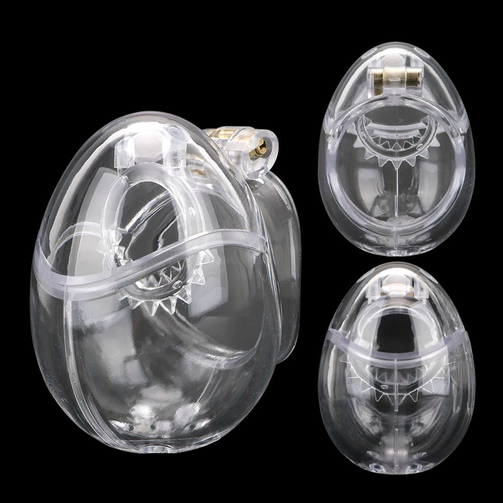 Penis Cage Fully Restraint Male Chastity Cage - 43mm thorn ring - image 1