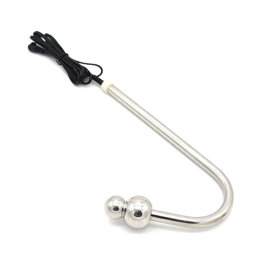 Double Beaded Electro Anal Hook - Silver - image 0