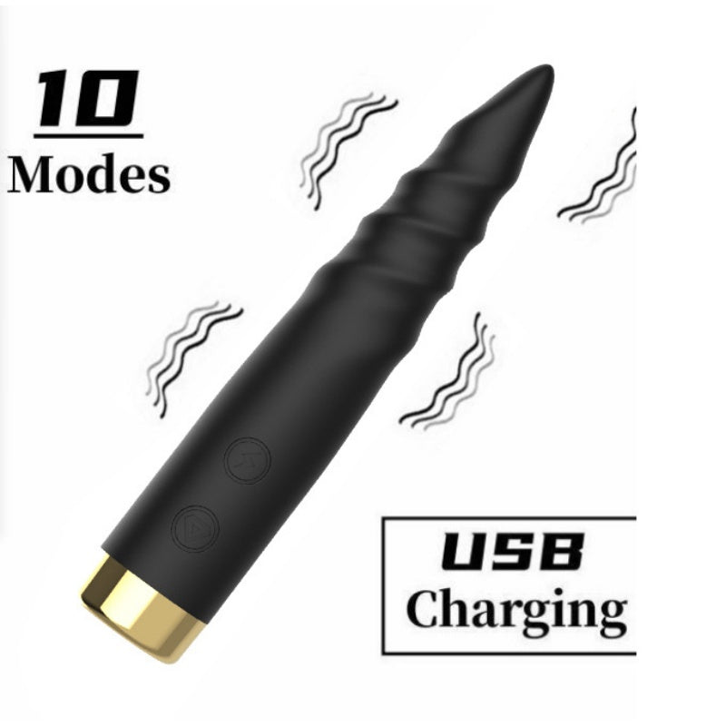 Anal Beads Vibrator – 10-Speed Silicone Massager for Prostate/G-Spot - D - Black - image 22