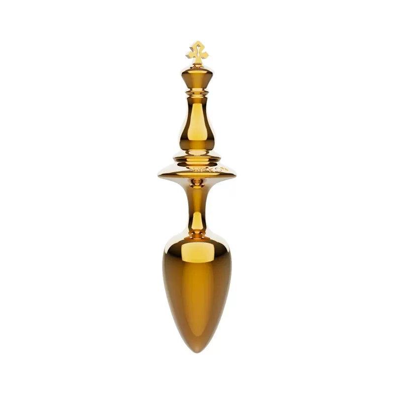 Chess King Metal Butt Plug - Golden - image 0