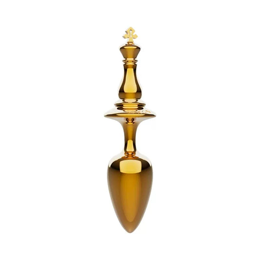 Chess King Metal Butt Plug - Golden - image 0