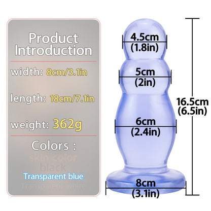 Master Triple Bump Butt Plugs - Blue - image 5
