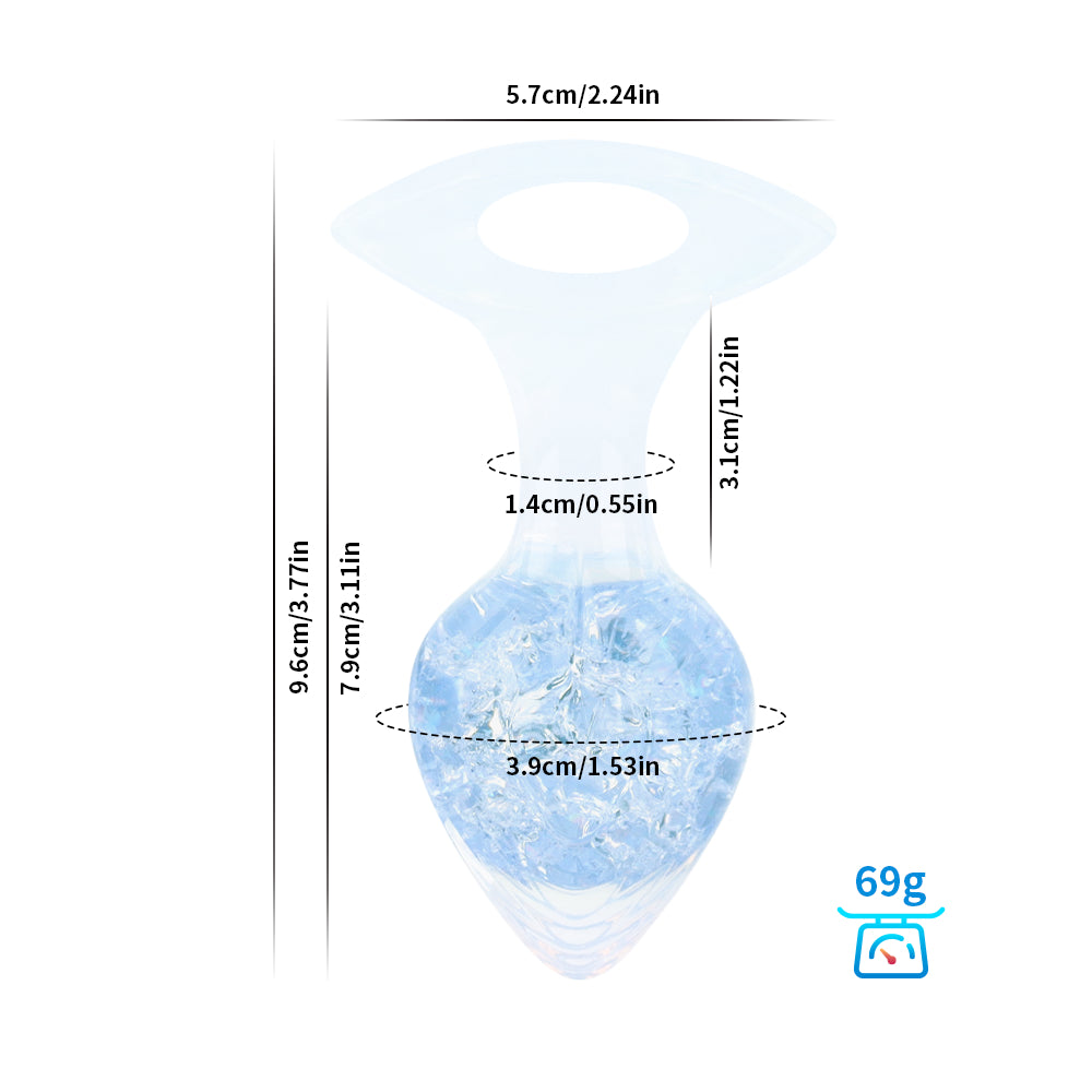 Crystalix Silicone Anal Plug - Little Blue - M - image 28