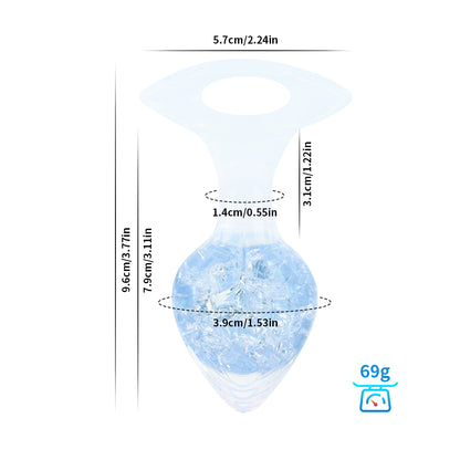 Crystalix Silicone Anal Plug - Little Blue - M - image 28