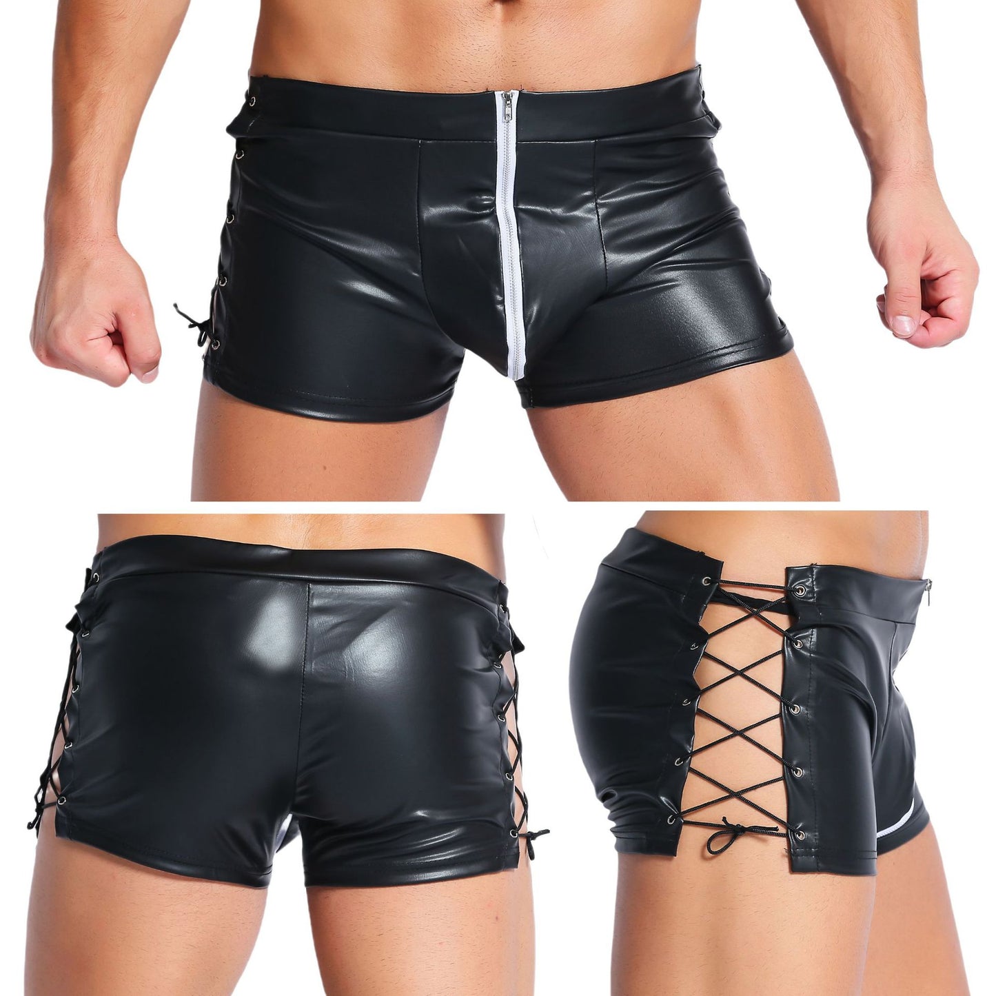 Wild Male Pvc Boxer Latex Shorts  - image 3