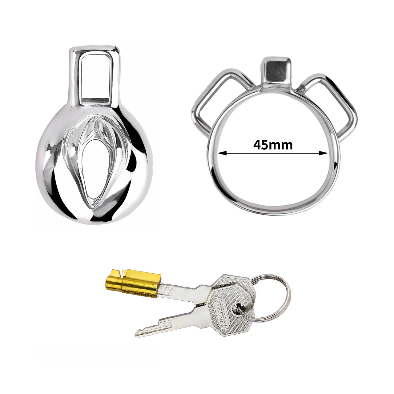 Stainless Steel Sissy Chastity Cage - 45mm - image 10