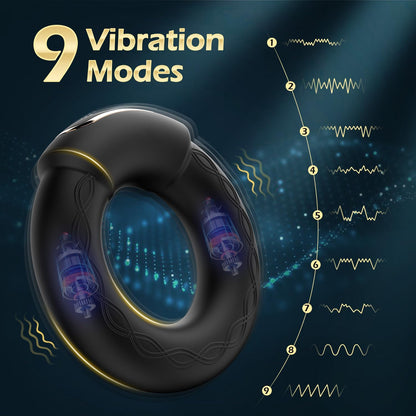 9 Vibration Modes Heating Penis Ring - image 1