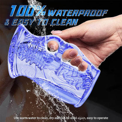 Open-Ended Male Stroker with 3D Beaded Texture – Manual & Vibrating Versions Available - image 5