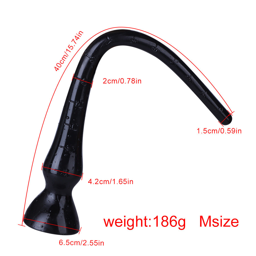 TPE Transparent Huge Butt Anal Plug - Black - M - image 8