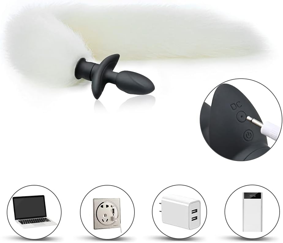Vibrating Foxy Tail Silicone Anal Plug - image 2