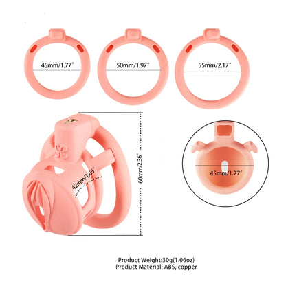 Pink Pride Chastity Cage - L - image 7
