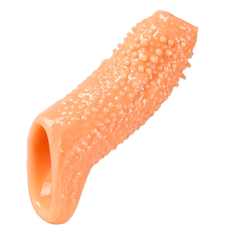 Big Penis Cover Extender Cock Enlargement Sleeve - Beige D - image 16