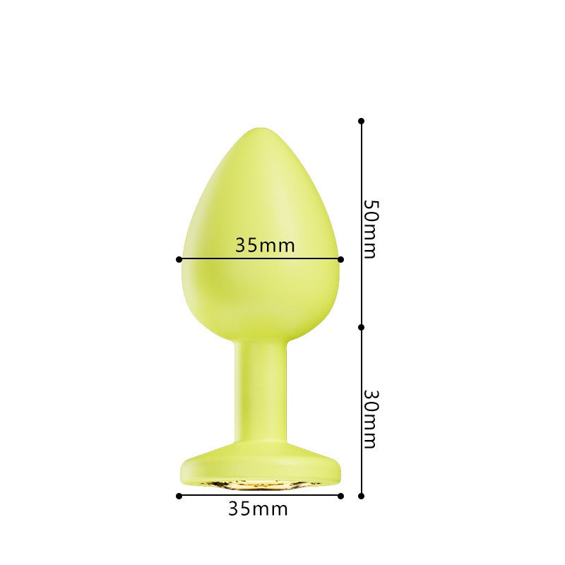 Crystal Diamond Anal Butt Plugs 3 Set - Medium Yellow - image 18