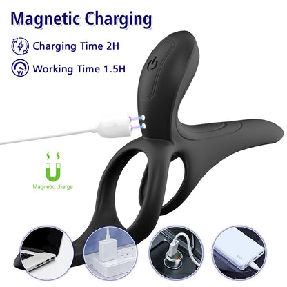 Vibrator for Couple 3 in 1 Vibrating Cock Ring G spot, Clitorals Stimulator - image 4