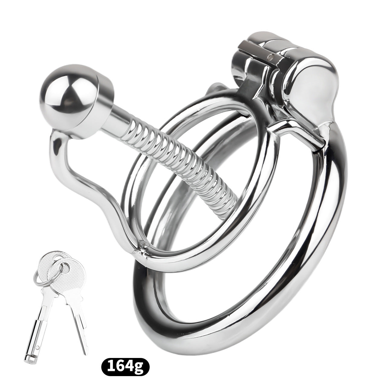 Metal stainless steel horse's eye stick anti-escape inverted chastity cage can urinate with urine blocking sex toys - M - 55mm - image 14