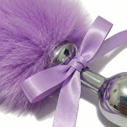 15'' Lavender Fox Tail Plug Set - image 2