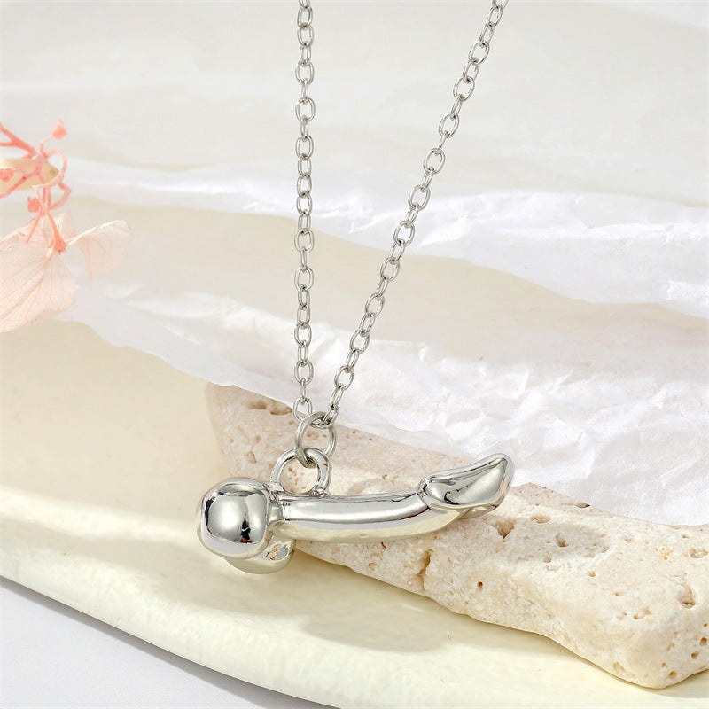 Pendant Penis Necklace - Silver - image 3
