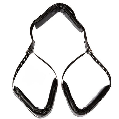 M-Shape Leg Spreader Restraint – Soft, Durable PU Leather BDSM Toy for Beginners & Advanced - Black - image 2