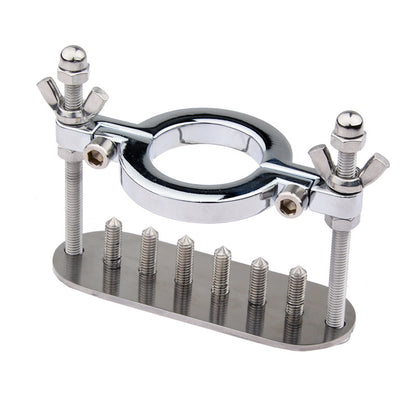 Adjustable Stainless Steel CBT Ball Stretcher with Removable Spikes – Extreme Pleasure & Pain Control - B - image 5