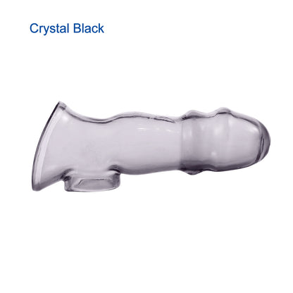 Penis Sleeve Reusable Condom Dildo - White B - image 6