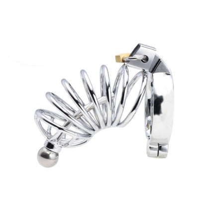 Deluxe Corkscrew Male Chastity Cage with Urethral Sound - Diameter 50mm - image 1