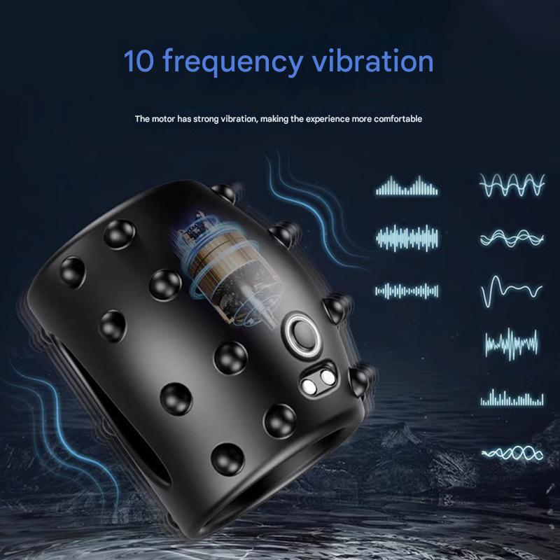 Beaded Vibrating Cock Ring 10 Vibration Modes - image 2