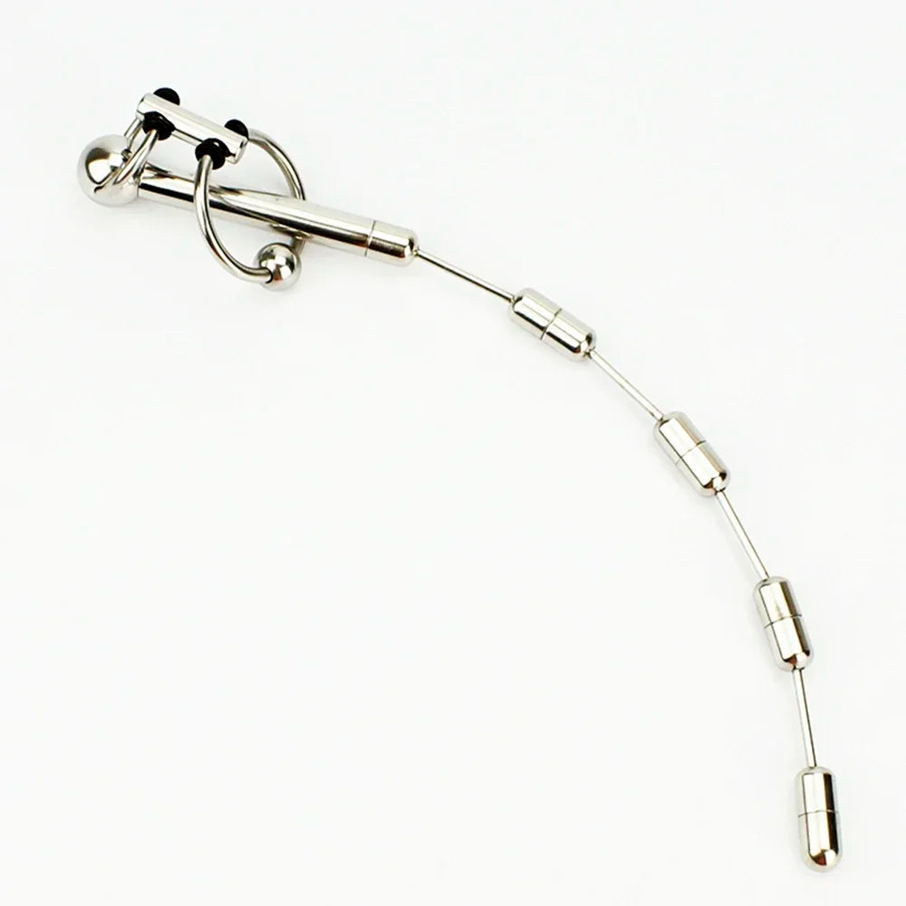 Urethral Sounding Detatchable Penis Plug Stretching - silver - image 0