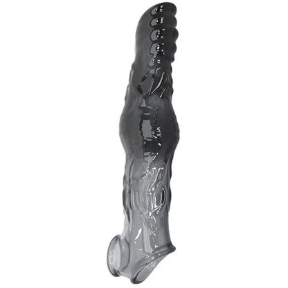 Penis Sleeve Extensions with Vibration - Black - image 5