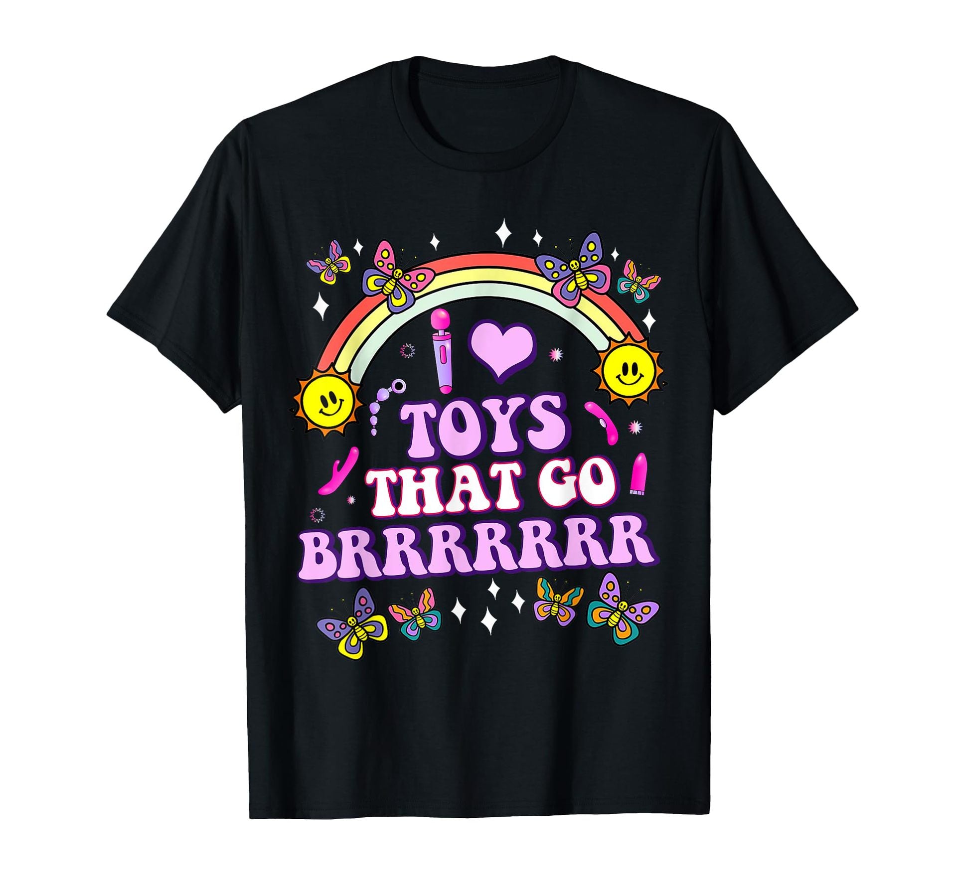 I Love Toys That Go Brrr Embarrassing Inappropriate T-Shirt - Black - XXXL - image 4