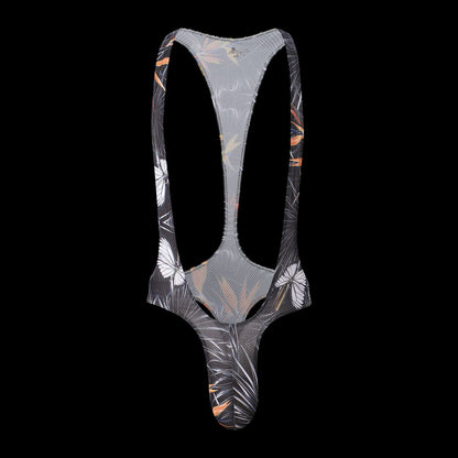 Men's Casual Print Butt Lift Jumpsuit - Butterfly - XL - image 12