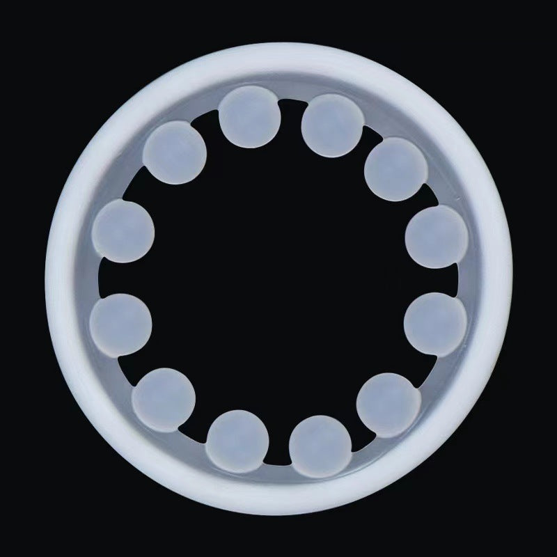Beaded Delay Ring Elastic Penis Ring - 12 beads - image 0