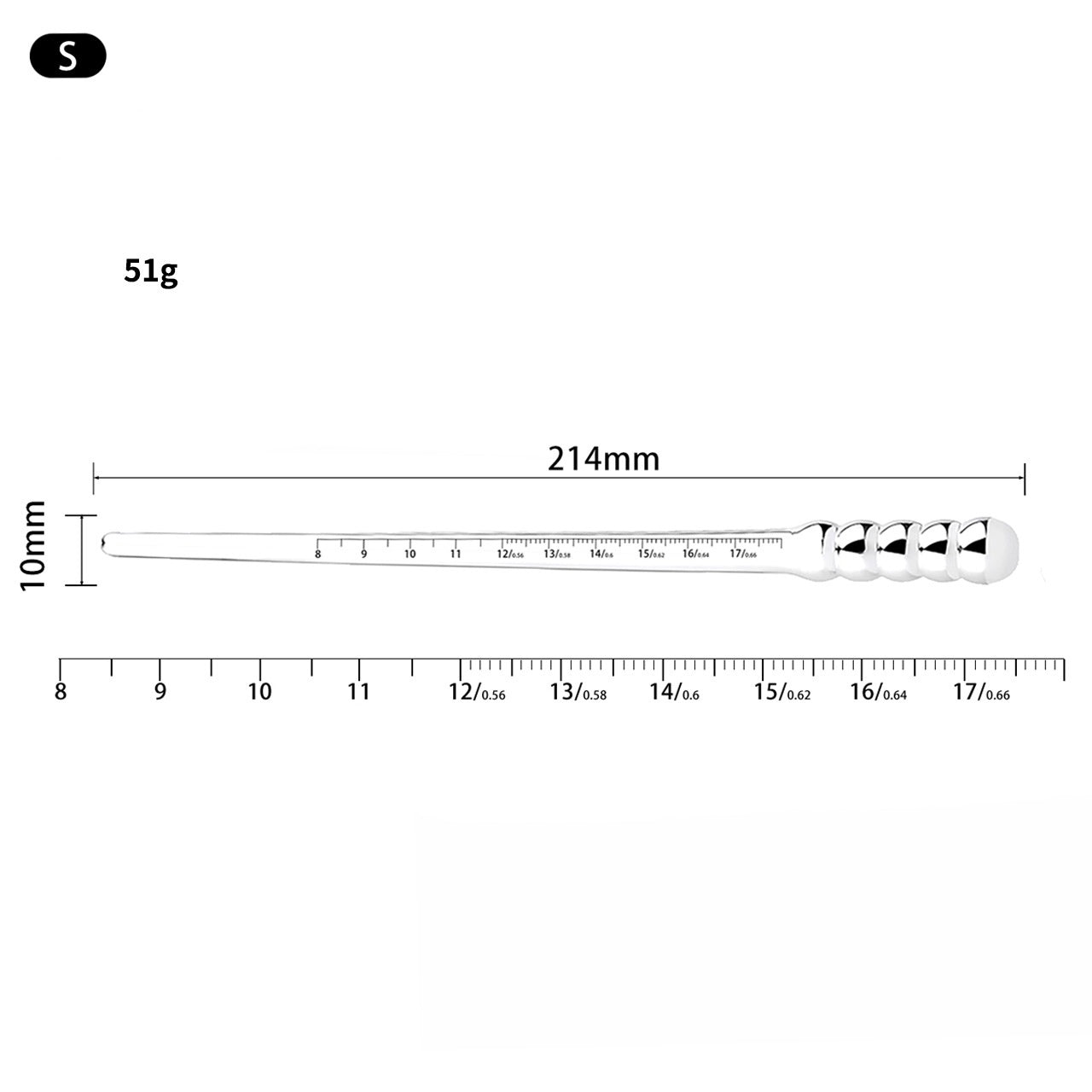 Stainless Steel Urethral Sound with Scale - S - image 6