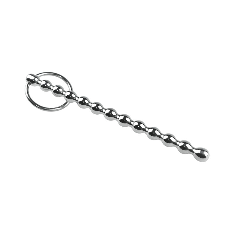 5.9''  Stainless Steel Beaded Urethral Plug With Dual Ring - image 5