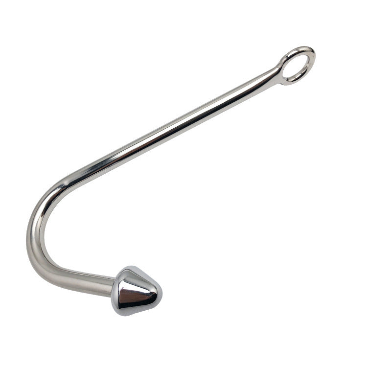 Cone-Shaped Bead Metal Anal Hook - Silver - image 5