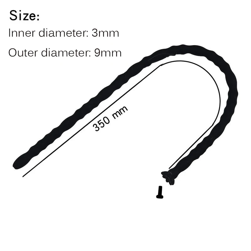  Silicone Hollow Urethra Sound To Stimulate The Plunger Masturbation - Black-9mm - image 6