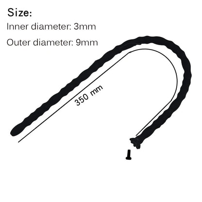  Silicone Hollow Urethra Sound To Stimulate The Plunger Masturbation - Black-9mm - image 6