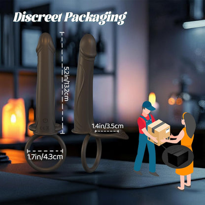  Vibrating Cock Ring Anal Toy Penis Sleeve - image 5