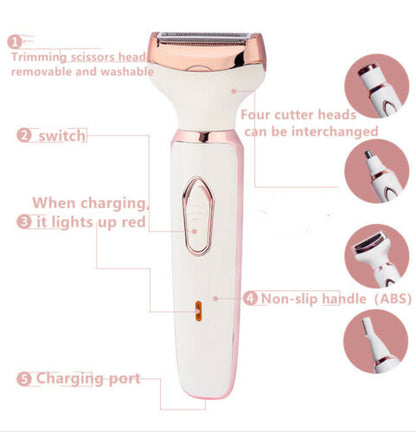 4 in1 USB Rechargeable Private Hair Shaver - image 1