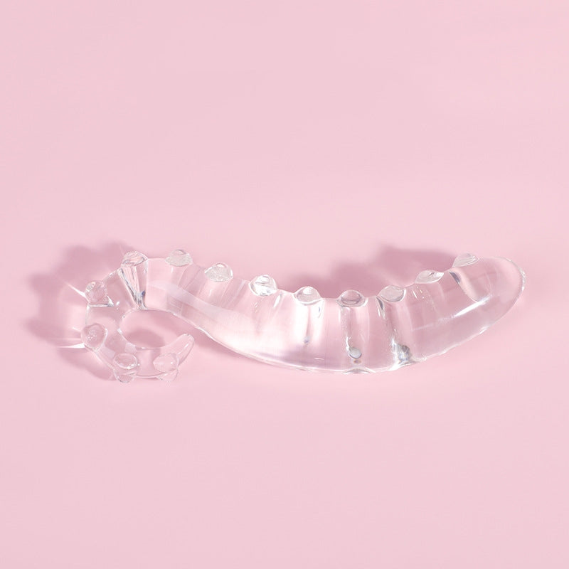The Sacred Squirter – Curved Glass Wand for G-Spot & Temperature Play - Transparent - image 2