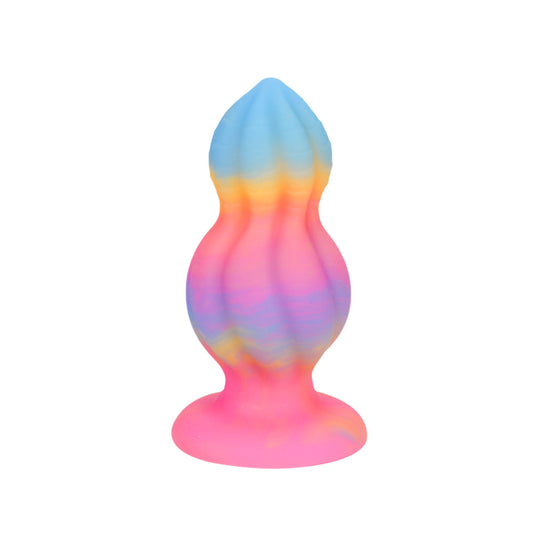 Dual-Size Fantasy Gourd Silicone Dildo with Glow-in-the-Dark & Suction Cup - image 0