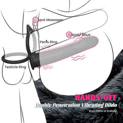  Vibrating Cock Ring Anal Toy Penis Sleeve - image 1