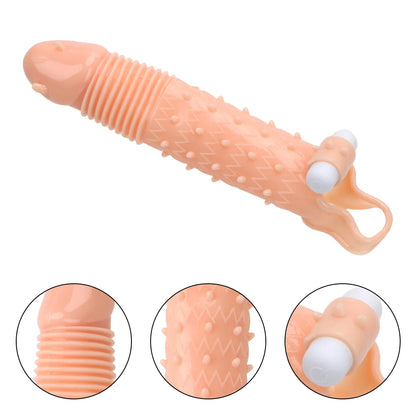 Vibrating Cock Sleeve Penis Enlargement Extender  - B - image 4
